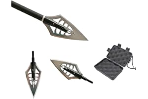 ZSHJGJR 6pcs Pfeilspitzen Jagdspitzen Armbrust Bogen mit Klingen 144 Grains 160 Grains Broadhead Pfeilspitzen für Bogenchießen Bogensport