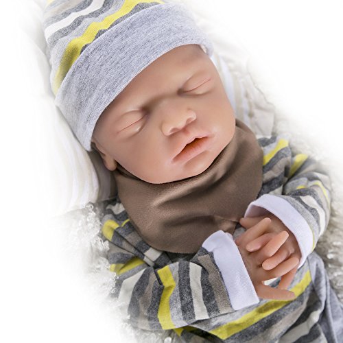 IVITA 18'' 6.6lbs New Born Girls Lifelike Baby Doll as Gift