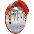 WTS GLOBAL Convex Mirror 18 Inch 45 Centimeter for Road and Parking Traffic Mirror Driveway Mirror Round Unbreakable Polycarbonate Lens with Adjustable Bracket Safety Mirror Installation Kit Included