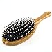 Boar Bristle Hair Brush - Natural Wooden Bamboo Handle Best for Styling, Straightening, Detangling or to Set Thick, Thin, Fine, Straight, Curly, Wavy, Long, Short, Dry, or Damaged Hair on Men or Women