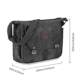 GSTEK Messenger Tasche Kuriertasche Umhängetasche Retro Stoff Leinen Lässige Umhängetasche Schultertasche Messenger Bag für Sport, Arbeit, Schule, Reisen - 2