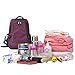 Baby Diaper Nappy Changing Bag Multifunctional Mummy Large Capacity Backpack Nursery Changing Bag Handbag Tote Travel Shoulder Backpack (Purple)