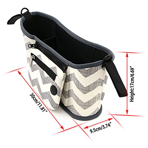 btsky Universal Baby Kinderwagen Kinderwagen Buggy Kinderwagen ORGANIZER Aufbewahrungstasche Tasse Flasche Essen Getränke isoliert Halterung Kinderwagen Zubehör - 2