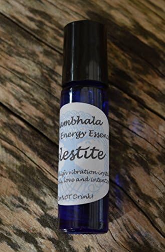 Celestite Crystal Energy Essence high vibration and high strength with Essential Oils for meditation, clearing and purifying