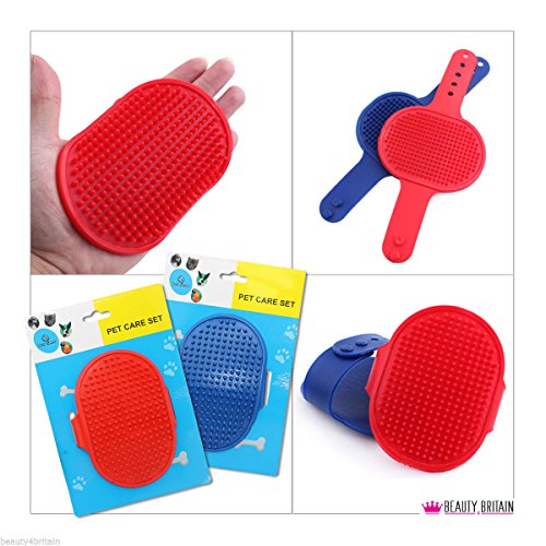 Pet-Grooming-Brush-Soft-Massage-Adjustable-2-Colours-Dog-Cat-Rabbit-UK-Seller