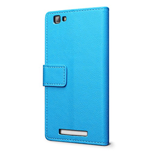Funda ZTE Blade A610 SLEO Cartera Carcasa Piel PU Suave Flip Folio Caja Super Delgado  Estilo Libro Soporte Plegable y Cierre Magn  tico  para ZTE Blade A610 - Azul