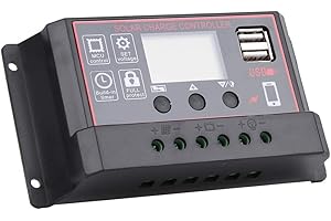 QINLORGON 【Muttertagsgeschenk】 Solarladeregler, 40A intelligenter Photovoltaik-Regler, Solar laderegler Solar Ladegerät Controller Solarpanel Batterie Intelligente Regler, 5-V-Ausgang im Freien für zu