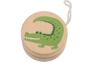 MAKIO Yoyo in legno animali, circa 5,5 x 3 cm. (Coccodrillo)