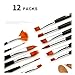 Produktbild 12 Pinsel-Set: Diverse Vielzahl von eingezogen Formen und Größe. Inklusive: flach, Bright, Messer, Kuchen Form, zylindrisch, verlaufend Peak, rund, abgewinkelt, Script, Filbert, Fan, und mop. für Zeichnen & Malen Bürste, Nylon Borsten, für Ölmalerei, Aquarell, Acryl, und Ölgemälde für Profis, Künstler, Anfänger, und Studenten.