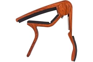 VOARGE Gitara Capo, Kapodaster Trigger Capodaster Rubost Stop cynku Kapo, do gitary akustycznej, ukulele, gitary elektrycznej, basu z kolorem drewna kostka Mirabow