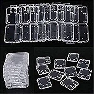 Priyam 20 Pieces Memory Card Plastic Storage Case for SD MMC/SDHC PRO Duo (Memory Card not Included) (1.9