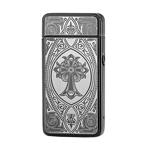 Aokvic USB elektronisches Feuerzeug aufladbar lichtbogen Kreuz - 2