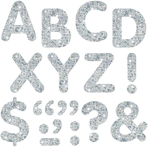 TREND enterprises, Inc. Silver Sparkle 2" Stick-EZE Sparkle Letters