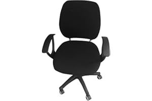 JIANYANA Jian Ya Na, fodera per sedia da scrivania e da ufficio, protettiva, elasticizzata, universale Nero