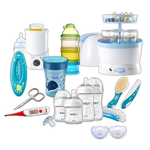 Preisvergleich Produktbild Babypflege Set Erstausstattung Junge 10-tlg.