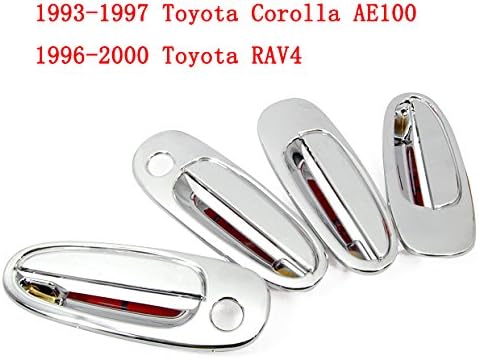 PSgiveU CH-01-0019D Mirror Chrome Side Door Handle Covers Trims