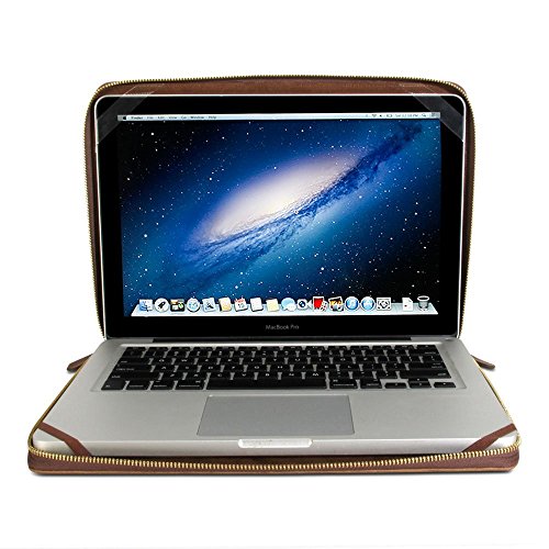 Macbook Pro Retina 13 Hülle, GMYLE Book Case Vintage Für MacBook Pro 13 inch with Retina display – Braun Classic PU-Leder Sleeve Tasche Hülle (Nicht Fit für MacBook Pro 13) - 3