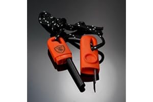 TS TACTICAL STORE Pedernal Tactical Survival Naranja con rasgador | Camping, Supervivencia, Encendedor, Firestarter Magnesium Orange 33913