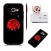 Produktbild Für Samsung Galaxy A5 2017,Hülle für Samsung Galaxy A520 2017 Gummi Gel TPU Silikon Schwarz Abdeckung Schutzhülle Soft Slim Silicone Case Cover,SKYXD Ultra Dünne Etui Kreatives Roter Mond Muster Design Weiche Flexible Schale Anti-stoß Anti-Kratz Tasche für Samsung Galaxy A5 2017/A520 2017