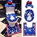 Produktbild Junjie Weihnachtsdekoration Weihnachten Schneemann Deckel Single Toilettendeckel Größe WC Abdeckung: 35,5 cm X 43 cm / 13,97 X 16,92"