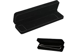 Vexquivera Jewelry Gift Box - Rectangle Velvet Display for Bracelet, Pendant, Long Chain, Necklace - Engagement, Thanksgiving, Birthday, Mother's Day, Xmas