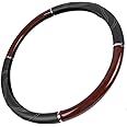 BDK Dark Wood/Black 18" Big Rig Truck Steering Wheel Cover (XL)