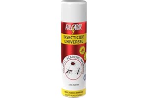 FULGATOR - Insecticide UNIVERSEL - Action 3 en 1 contre les insectes volants, insectes rampants et acariens - Élimine les nuisibles et offre un effet barrage - Sans odeur - Fabriqué en France - 500mL