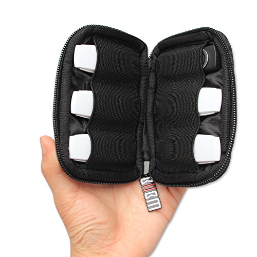 BUBM Soft Mini Tasche Aufwahrungstasche mit 6 Kapazität für USB Drive Shuttle (Schwarz) - 5