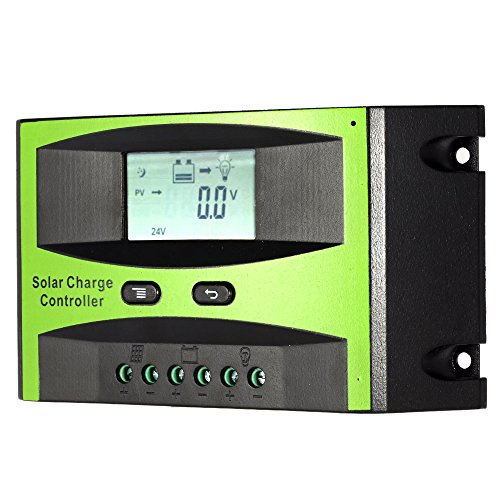 KKmoon 20A 12V/24V Solar Laderegler PWM Aufladung Temperatur Kompensation Überladung Schutz LCD Display für netzunabhängige Solaranlage - 8