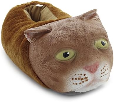 Shuperb Felix Unisex Novelty Cat Slippers Brown EU 35-38