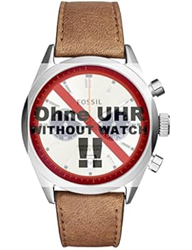 Fossil Uhrband Wechselarmband LB-CH2952 Original Ersatzband CH 2952 Uhrenarmband Leder 22 mm Braun