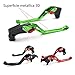 Produktbild 3D metallische Oberfläche einstellbar Kupplungs & Bremshebel Satz für Kawasaki ZX636R/ZX6RR 2005-2006 Faber grün