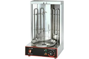 SHZICMY Döner - Macchina elettrica per kebab con 2 tubi di riscaldamento