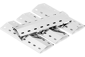 FORYEYC Uniwersalna osłona palnika ze stali nierdzewnej 36,5 x 12 cm, do Enders Chicago 3, Enders Boston Pro 3K, osłona płomienia, części zamienne 41,5 x 23,5 cm, żeliwna płyta grillowa (4 płyty grzewcze 36,5