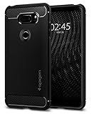 Coque LG V30 Spigen [Rugged Armor] TPU Flexible [Noir] Souple / Coussin d'air Anti-choc / Prise en main facile / Housse Etui Coque LG V30 / V30 + / V30S / V30S+ (A25CS21979)
