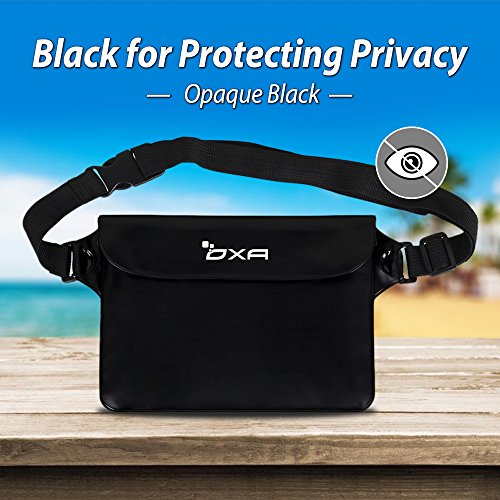 OXA Wasserdichte Tasche, Wasserdichte Beutel, Strand-Tasche für Strand, Angeln, Schwimmen, Bootfahren, Perfekter Schutz für Smartphone, Kamera und Bargeld vor Wasser, Sand, Staub und Schmutz (Schwarz) - 5