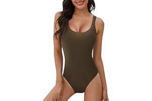 JFAN Costumi da Bagno Interi Donna con Scollo U Trikini Costume da Mare Spiaggia Piscina Sexy Costume da Bagno Intero Donna di Moda