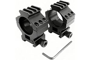 FIRECLUB Tactical 30mm Scope Ring Low Profile Ring Weaver Picatinny Scope Mount Heavy Duty 6 Bolts (3LS-30mm-hk-gui)