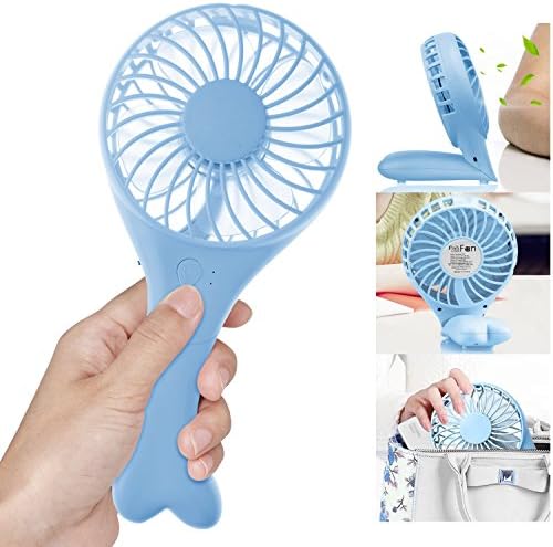 Handheld Mini Fan, Aodoor Portable Handheld Fans Cooling Foldable Desktop Fans for Office Home Camping Outdoor Activities ( Blue )