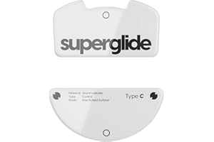 PULSAR GAMING GEARS Superglide 2 - New Controllable Speed Textured Surface Smoothest Mouse Feet/Glides Made with Ultra Strong Glass Smooth and Durable Sole for Razer Viper V3 Pro [White]