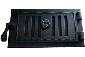 Sellon24® Revisionstür aus Gußeisen 34x19cm Gusseisen Kacheltür Backofentür Schwarz