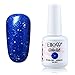 Elite99 Gelpolish Soak Off UV LED Gel Nail Polish Lacquer 15ml Glitter Princess Blue (1546)