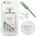 Produktbild iPhone 6 Plus / iPhone 6S Plus Hülle,Transparent Glitzer Parfüm Flasche Handyhülle,Sequins Sparkle Flüssig Liquid Crystal Shiny Case Tasche Schutzhülle in Blaues Rosen-Goldliebes-Herz + Stylus Pen + Anti Dust Plug