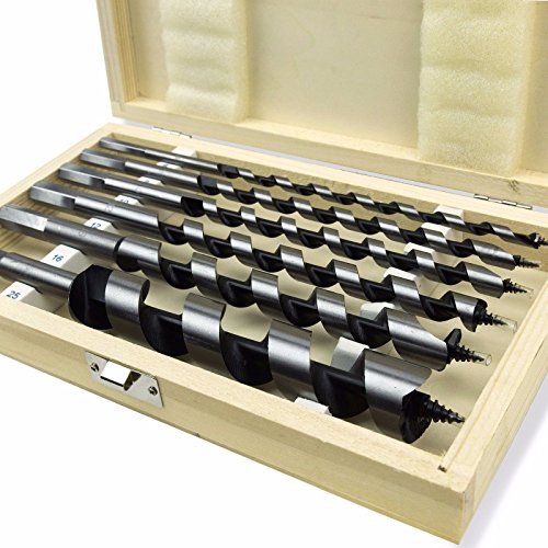 6 tlg Holzbohrer Schlangenbohrer Satz 230mm 6-25 mm Spiralbohrer FT006-230 - 3