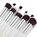 10pcs Makeup Brushes Set Foundation Eyeshadow Brushes (White)