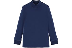 Ellepi Chemise de sous-vêtement Thermique pour Enfants à col Haut et à Manches Longues, Couleurs Unies