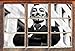 Produktbild Monocrome, Anonymus Maske Fenster im 3D-Look, Wand- oder Türaufkleber Format: 62x42cm, Wandsticker, Wandtattoo, Wanddekoration