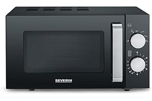 ‎SEVERIN Severin MW 7761 kuchenka mikrofalowa solo z dnem ceramicznym, pojemność 20 l, elektroniczna manualna, 10 programów, moc 800 W