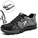 Produktbild SUADEEX Damen Herren Sicherheitsschuhe Sportlich Trekking Wanderhalbschuhe Stahlkappe Arbeitsschuhe Hiking Schuhe Traillaufschuhe, 05-grau, 44 EU