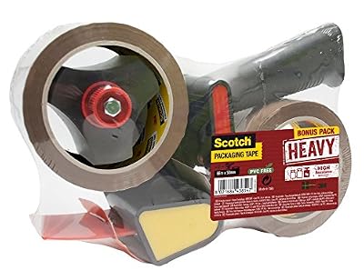 Scotch Dévidoir de Ruban d'Emballage avec 2 Rouleaux de Ruban Heavy - 50 mm x 66 m